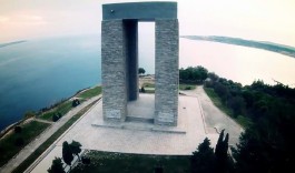 Çanakkale Şehitler Abidesi'nin Havadan Çekilen Görünümü