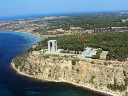 Çanakkale Şehitler Abidesi'nin Havadan Görünümü