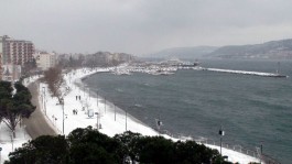 Çanakkale Kordon Boyu Karlar Altında