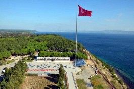 Çanakkale Şehitler Abidesi'nin Havadan Görünümü