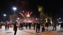 Çanakkale Kordon Boyundaki Ünlü Troy Atı'nın Gece Görüntüsü