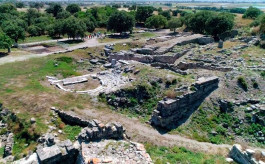 Troia Antik Kenti'nin Havadan Görünümü