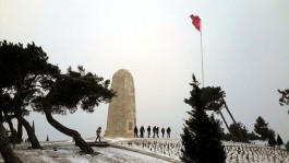 Kış Mevsiminde Conkbayırı'ndaki Yeni Zelanda Anıtı