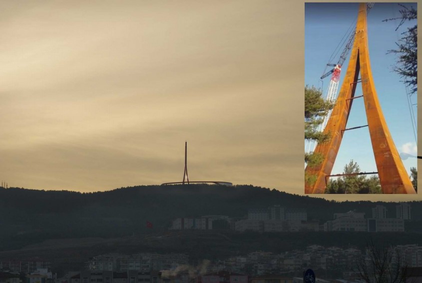  Çanakkale’de Radyo TV Verici Kulesi Tamamlanmak Üzere 